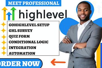setup go highlevel survey ghl quiz form conditional logic automation integration