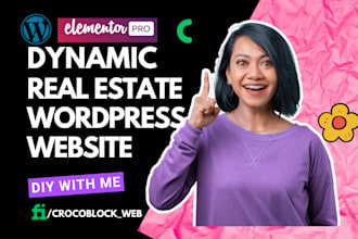 design real estate wordpress website with crocoblock, houzez and jet engine