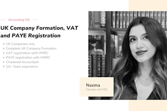 do UK company formation, vat and paye registration services