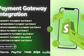 integrate verified shopify payment gateway square  paypal stripe klarna wise