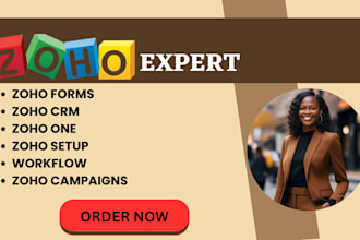 expert zoho CRM zoho one setup zoho workflow zoho automation zoho form