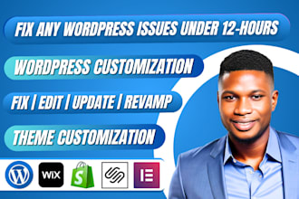 do wordpress and shopify website maintenance, fix bugs, errors, help and support