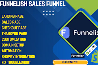 clone an existing funnelish site funnelish automations checkout page sales page