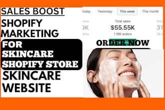 do skincare shopify marketing shopify promotion skincare sales advertisement