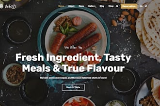 design catering website restaurant website food catering, food truck website