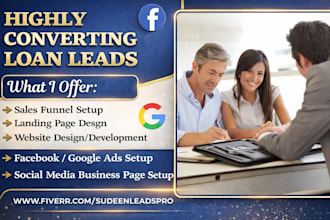 generate payday business loan leads student loan mca leads finance landing page