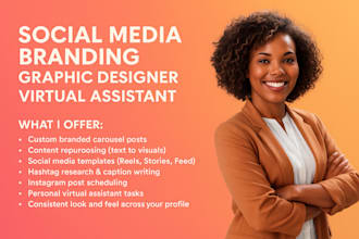 be social media branding graphic designer ig carousel personal virtual assistant