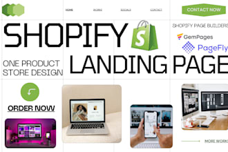 clone shopify landing page, design gem page one product store, shopify pagefly