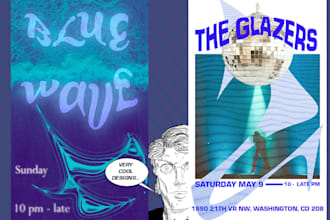 design an event poster for your indie rock concerts