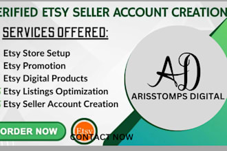 help with etsy shop set up,etsy store creation, etsy account creation