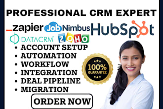 setup hubspot automation jobnimbus workflow zoho crm zapier zap data import