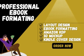 do online course content ebook formatting, amazon KDP, paperback design