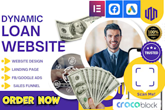build a dynamic business loan website business funding website using crocoblock