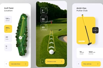 develop custom golf app, golf booking app, golf club app, golf tracking app,