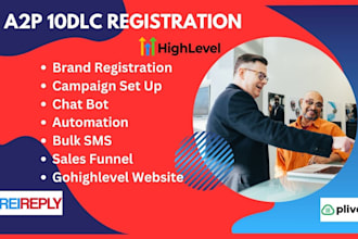 a2p 10dlc registration automation twilio website on gohighlevel crm
