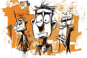 make any style cartoon caricature art