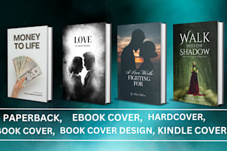 do ebook cover design, kindle cover design, and book cover design