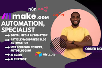 n8n automation n8n ai agent make n8n workflow make com automation n8n expert