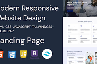 build a responsive HTML CSS landing page