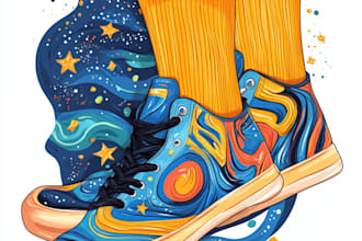 draw sublimation all type of unique socks design and pattern