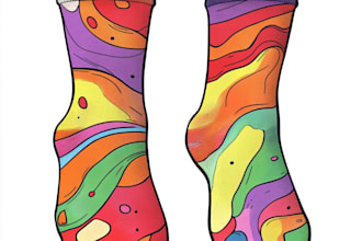 draw a unique socks design