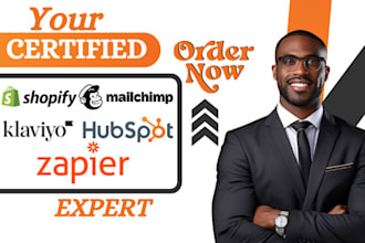 mailchimp klaviyo api automation hubspot shopify zapier integration expert