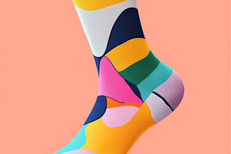 draw sublimation all type of unique socks design and pattern