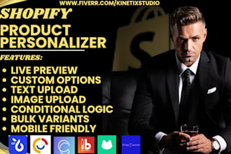 setup shopify product personalizer teeinblue easify customly inkybay sb custom