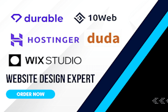 develop professional websites on wix studio durable 10web hostinger duda website