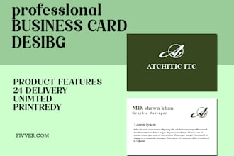 design business card, letterhead and stationary items