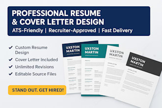 design professional, eye catching resume design, modern cv template in 24hrs