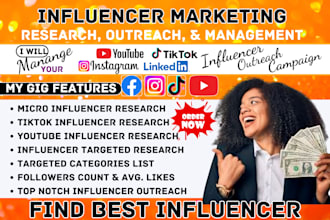 instagram influencer research youtube influencer insagram manager