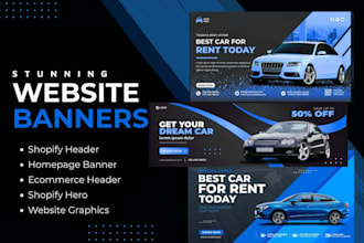 design static web banner, hero banner, hero image, website header shopify banner