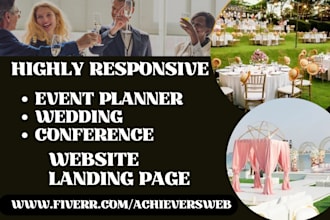 design event planner website venue weddings corporate conference events website