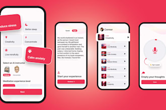 develop ai meditation guide app, ai fitness guide app, ai nutrition guide app