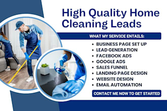 generate commercial cleaning leads, residential cleaning leads via google ads