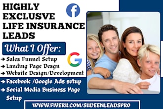 generate highly exclusive life insurance health insurance, auto insurance leads