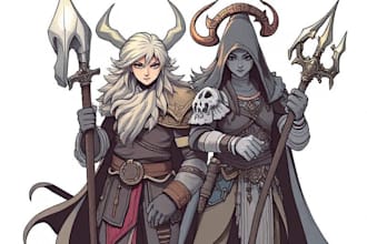 do draw a amazing d and d character for you