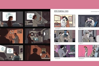 create storyboards comic amine art illustration ai storyboard commercial video