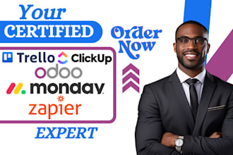 do trello workflow clickup odoo intrgration monday crm hubspot zapier automation