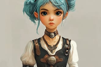 make dnd character art, 2d game character art