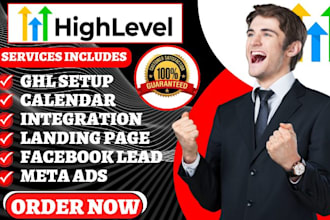 setup gohighlevel fb lead ads ghl real estate landing page calendar integration