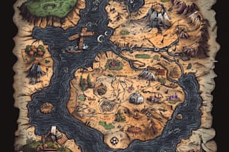 make a professional fantasy map for you