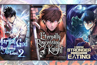 draw anime webtoon webcomic webnovel comic manga light novel cover art design
