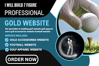 design golf website golf apparel store golf accessories website football website