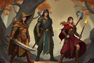 make a d and d character art illustration for you