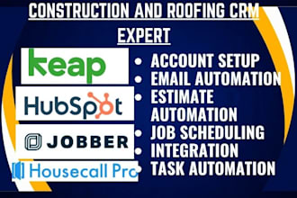setup hubspot CRM jobber integration housecall pro automation roofing crm keap