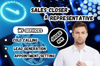 sales closer and sales representative, online sales, sales agent for sales leads
