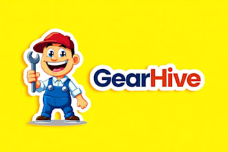 make creative mechanic logo with my own creativity