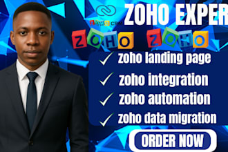 setup zoho crm landing page automation integration data migration book workflow